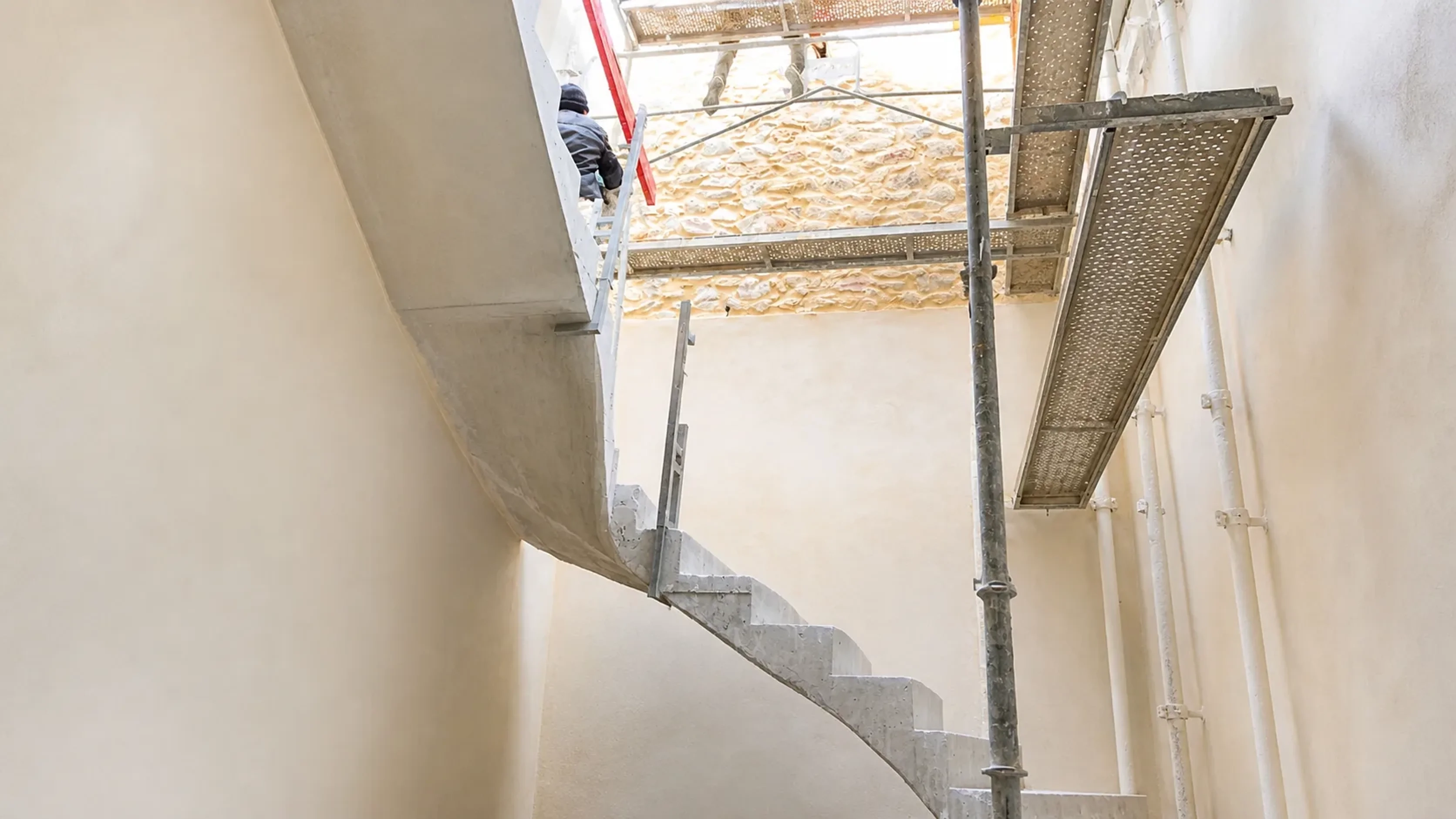 Escalier béton coulé sur mesure